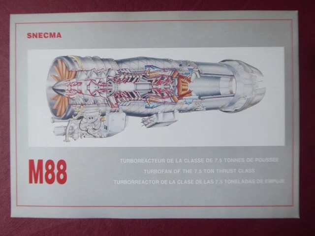 Écorché M88 SNECMA officiel — classe 7,5 t de poussée